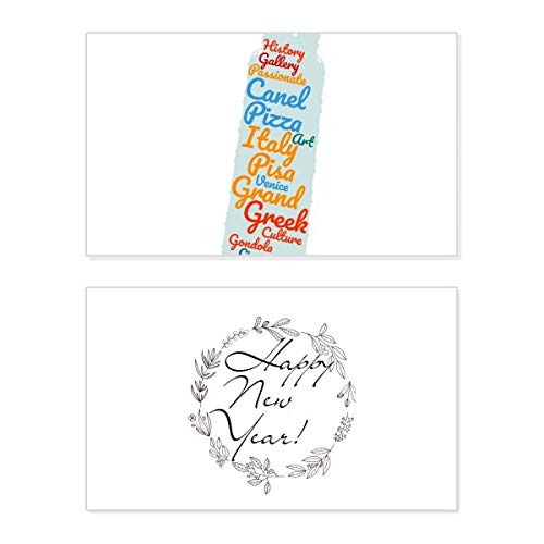 Tarjeta de Año Nuevo Torre de Pisa para viajeros y amantes de Italia