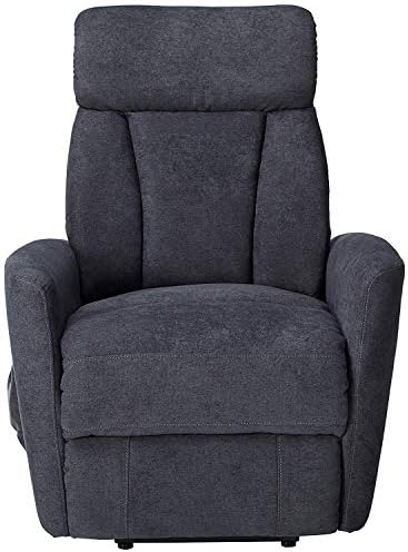 Electric Lift Chair 330 LB Heavy Duty,JULYFOX Infinite Position Dark Gray Upholstered Fabric Lift Recliner Sofa Chair Stand Up Lift Chair with 2 Button Remote Storage High Back Arm Chair