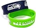 NFL Seattle Seahawks Silicone Rubber Bracelet, 2-pack