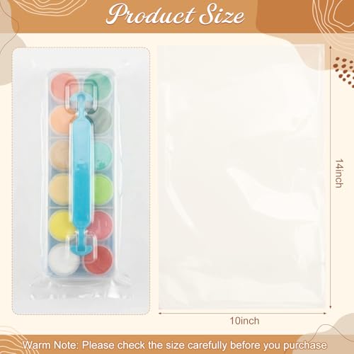 Image of Gersoniel 200 Pieces Heat Shrink Wrap Bags Heat Clear Shrink Film Wrap for Homemade DIY Packaging Soap Candle Bath (10 x 14 Inch)