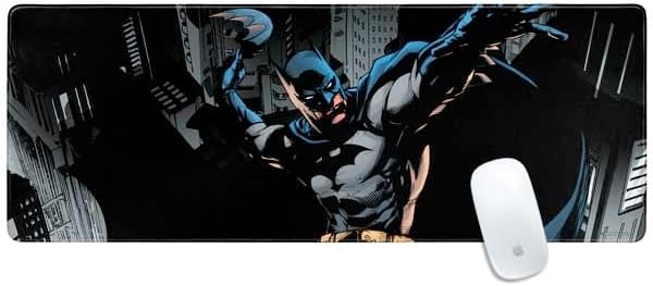 Skinit Large Gaming Mouse Pad - Officially Licensed Batman Claws Design with Stitched Edges, Waterproof, Non-Slip Rubber Base, Desk Mat for Keyboard & Mouse, 31.5" x 11.8" inches