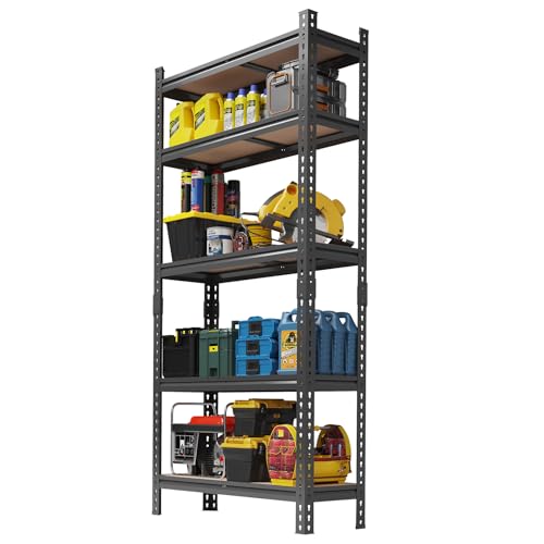 Image of Garvee 5-Tier Storage Shelf 35.5 inch W Mental Storage Shelving Unit