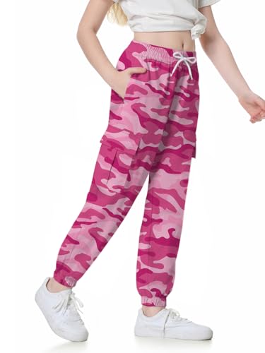 Image of SANGTREE Girls & Womens Printing Cargo Jogger Pants,6 Years - Women 2XL