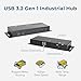 Coolgear 7-Port USB 3.0 Industrial Metal Hub with Surge Protection, 36watt AC Adapter Included