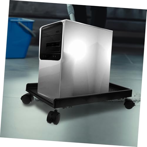 Soporte móvil para torre de CPU NUOBESTY con ruedas, soporte para computadora de escritorio, diseño elegante para uso en oficina y hogar miniatura 7