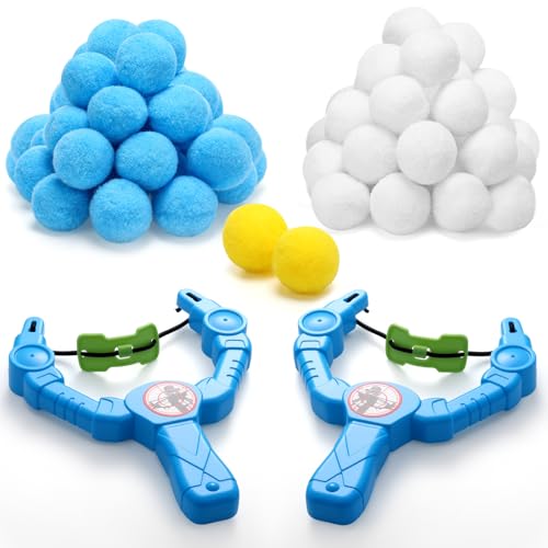 Soulchen Snowball Fight Set for Indoor 72 Pcs Fake Snowballs