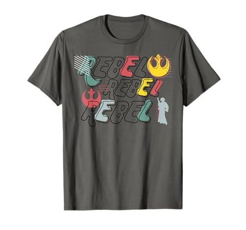 T-shirt Star Wars homme haut en coton vêtement imprimé Stacked Rebel Logo