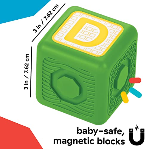 Image of Baby Einstein Connectables 24 Piece STEAM Magnetic Blocks Learning Toys Letters Colors Animals for Baby 6 Months+ Toddler 1 2 3 4 5 Year Old