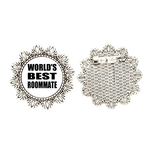 Broche de plata flor del mundo mediano soluciona escotes abiertos con estilo y elegancia