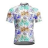 Mateju Maillot Ciclismo para Hombre, Cómodo Ropa Ciclismo Exterior Transpirable Verano Secado Rápido Camisetas Manga Corta Camiseta Elástico (Color D,XL)