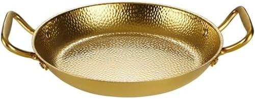 Spanish Paella Pan, Hand Hammered 304 Stainless Steel Nonstick Cookware with Dual Handles, Perfect Seafood Paella Pot for Home & Restaurant Use