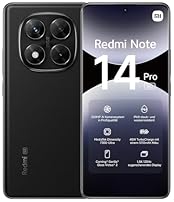 Xiaomi Redmi Note 14 Pro 5G smartphone, 8+256GB, Black, 200MP pro-grade AI camera, IP68, 45W turbo charging with 5110mAh ba…