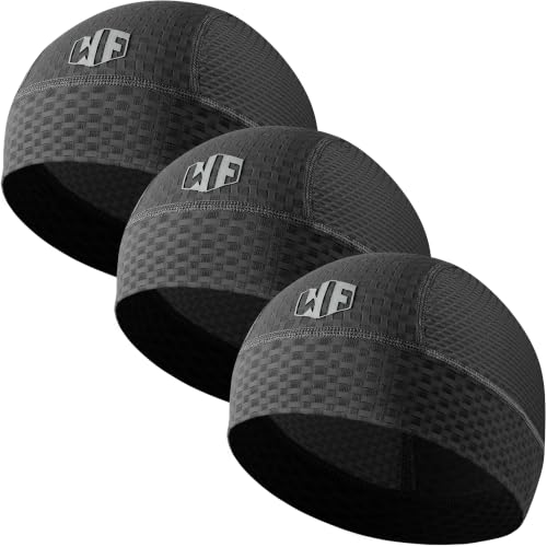 Image of WTACTFUL 3-Pack Breathable Mesh Skull Cap Helmet Liner for Men Women Summer