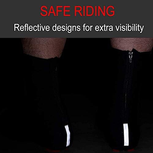 Waterproof Silicone Shoe Covers for Cycling & Outdoor - Thermal Overshoes for Men & Women, Winter Road & Mountain Bike Protection, Size C (Large), Color C