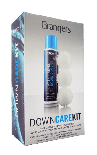 Grangers Down Care Kit with Wash + Repel for Down 2 In 1 (10 oz) and 3 Reusable Dry Balls To Restore Down Loft