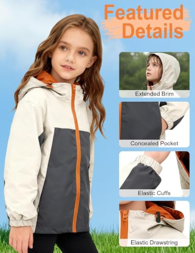 Image of Venzina Kids' Adventure-Ready Windproof Jacket Thermal-Insulated & Water-ResistantFixed Hood for Hiking, Camping, School