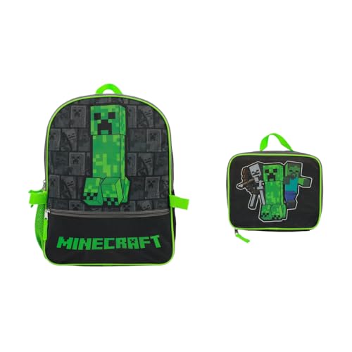 Bioworld Minecraft Backpack with Lunch Box for boys