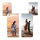 Sunrive Personalisierte hülle kompatibel mit Huawei P8 Handyhülle Benutzerdefiniert,Schutzhülle Lederhülle handykette universal Etui mit Eigenem Foto Bild Text Persönliche