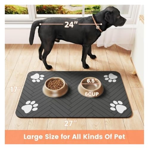 Tapis gamelle chat imperméable 50x80cm pour enclos et panier