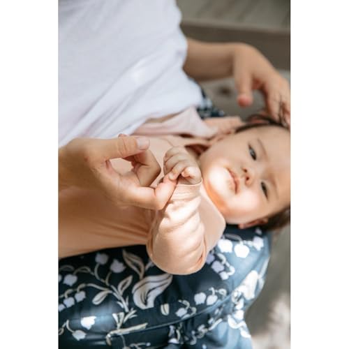 My Brest Friend Original Nursing Posture Pillow, Navy Bluebells