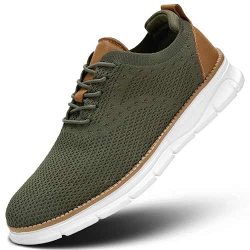 Image of Men's Mesh Sneakers Oxfords Lace-Up Lightweight Casual Walking Shoes Driving Shoes