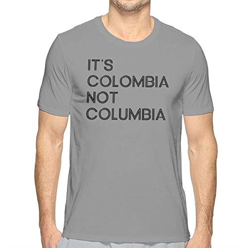 Its Colombia Not Columbia Men's Sports Short Sleeve Tshirt White