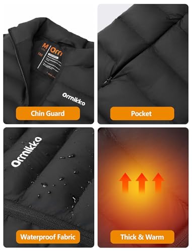 Image of Kids Heated Vest with Battery Pack - 7.4V Rechargeable Lightweight Heated Vest, Boys Girls Electric Heated Coat