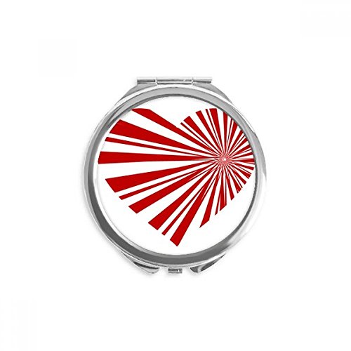 Miroir rond de maquillage à la main motif cœur romantique à offrir pour la Saint-Valentin