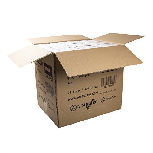 Pitillos rojos gigantes 9 pulgadas AmerCare pack 7200 miniatura 5