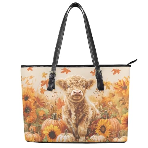 Fall Shoulder Bag for Women Medium Size Leather Tote Bag with Zipper for Women Work Waterproof Handbag for Shopping