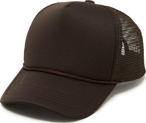 Image of Funky Junque Foam Trucker Hat, Trucker Hats for Women & Men - Blank Adjustable Snapback Mesh Back Baseball Cap