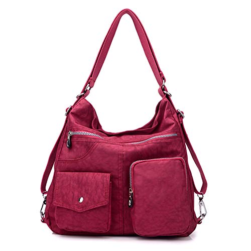 Suppyfly Sac à bandoulière étanche en Nylon pour Femme Grande capacité, Pourpre (Noir) - 2va0rq8yl2dp0lf4D06 Cover