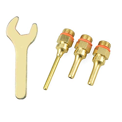 Hot Glue Gun Nozzles Wrench Set, 38mm Copper Glue Gun Nozzle Tip (3 Size) and Spanner Assortment Kit for Home Repairs DIY