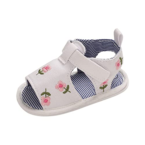EnJoCho Infant Baby Girls Summer Hollow Sandals Flower Soft Sole Newborn Toddler First Walker Crib Dress Shoes Prewalker