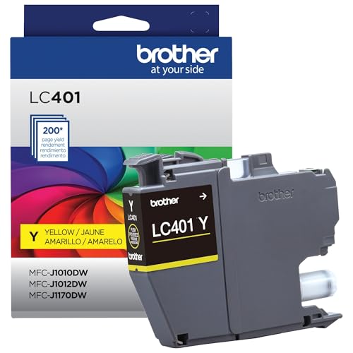 Image of Brother Genuine LC401Y Standard-Yield Yellow Ink Cartridge