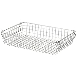 無印良品 ステンレスワイヤーバスケット2 約幅37×奥行26×高さ8cm 44831748 グレー