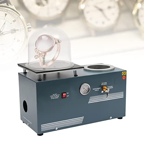 Jewelry Spot Welder, 2L Vacuum Investing Casting Machine 1/2 HP, 110V Jewelry Lost Wax Cast Combination Vacuum Investing Casting Machine for Jewelry Processing, Overheating Protection