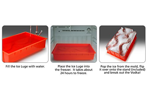Reusable Ice Luge (Double Track) - Just Add Water, Freeze and Enjoy Within 24 Hours - A Perfect Center Piece To Any Party - The Best Way To Serve Cold Drinks - Thumbnail 7