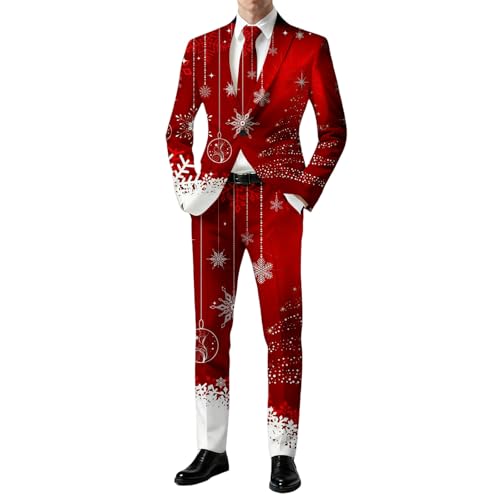 Costume de Noël pour homme avec veste confortable et pantalon souple