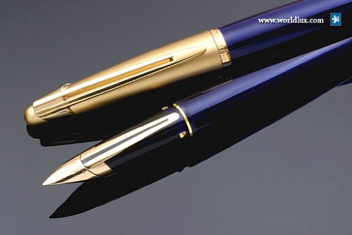 Waterman Edson Sapphire Blue Fountain Pen Medium Nib Desertcart