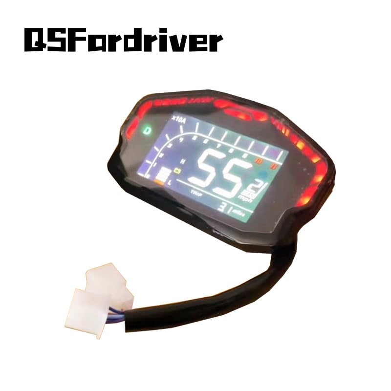 Electric Scooter Moped Adjustable 061-LIN CAN Bus Communication DKD Speedometer 48V-84V LCD Instrument Speed Display for VOTOL Controller and Fardriver Controller