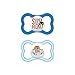 MAM Chupete Air S234 Lot de 2 boucliers ultra doux en silicone pour bébé de 16 mois et plus Bleu