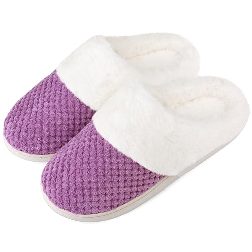 VONMAY Women's Slip On Fuzzy House Slippers with Memory Foam Coral Fleece - image 1