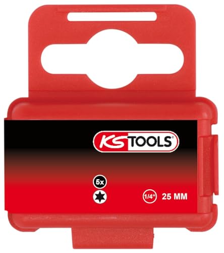 Puntas Torx T6 de 25mm para atornillador eléctrico con hexágono de 1/4 pulgadas KS Tools 911.2335