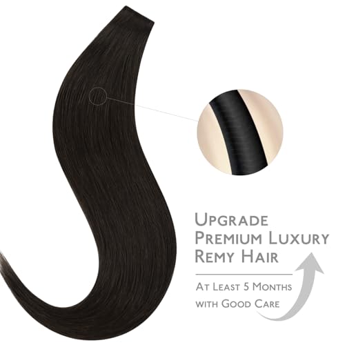 Image of WENNALIFE Invisi Edge Tape in Hair Extensions Human Hair,#2,14 Inch