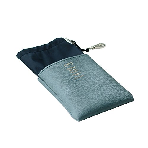 Estojo para óculos de sol, bolsa com clipes de metal, azul, tamanho único, Azul, tamanho �nico
