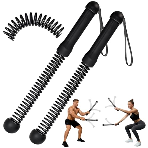 Audasi 2Pcs Cordless Battle Ropes New Upgraded Weighted Ropeless Battle Ropes Heavy Duty Workout Rope Men Women Arm Exerciser for Indoor Outdoor Home Gym Office Strength Workout (Black)