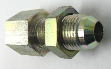 AF C5275-04-06 - 1/4 Female Pipe (.540''-18 Threads) x 3/8 Male JIC (9/16''-18 Threads) Bulkhead - Female Bulkhead Connector