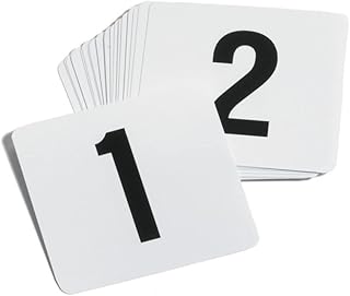 TableCraft TN100 White Plastic 1-100 Card Number Set - 100 / ST