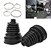 Universal CV Boot Kit - Constant Velocity Joint Boots for Drive Shaft, Flexible Durable Rubber Replacement CV Axle Boot Covers, Fits Most Cars & Trucks (Black)